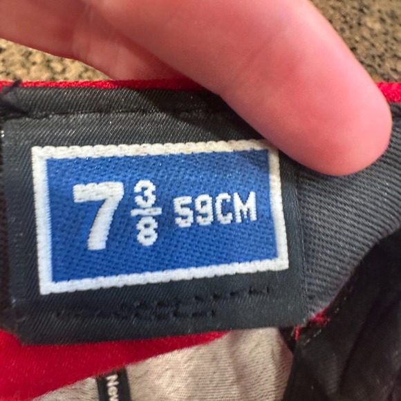 Vtg New York Yankees‎ New Era 59FIFTY Cap Hat 7 3/8 Red Wool Made in USA - Picture 11 of 11